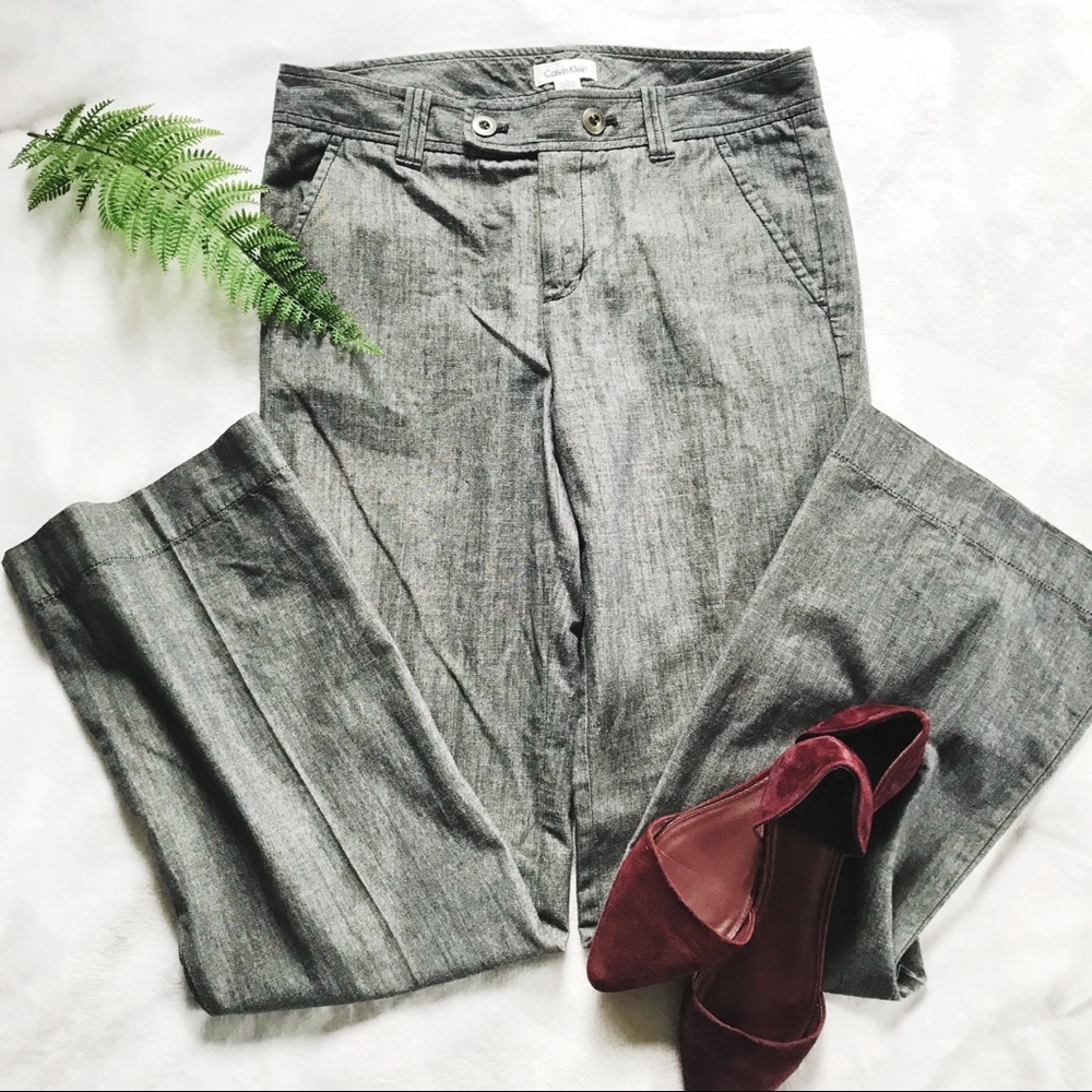 Calvin Klein Black and White threaded Dress pants